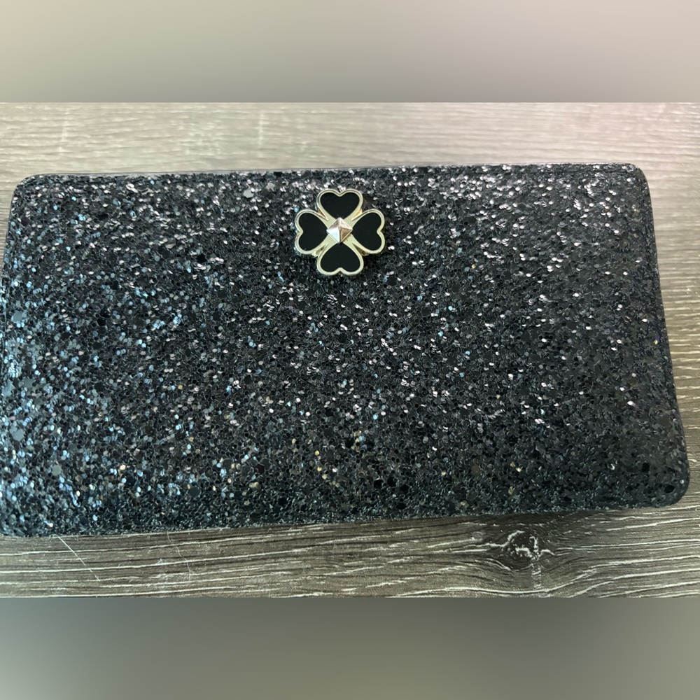 Elegant Black Glitter Wallet